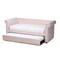 Baxton Studio Mabelle Light Pink Velvet Upholstered Daybed with Trundle 154-9395 - alternate 2